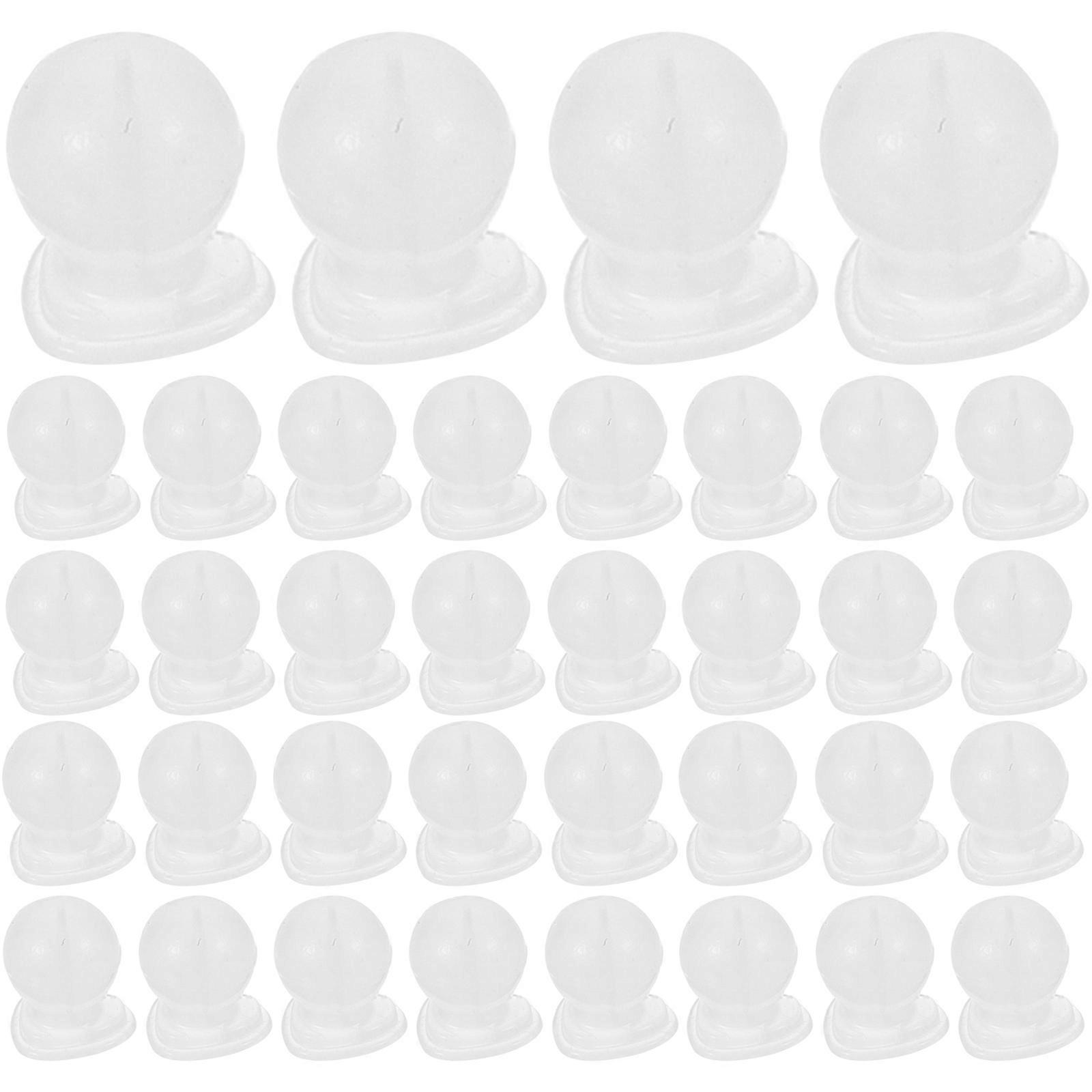 White Silicone Earring Backs for Studs Replacement Earring Backs 50Pcs Pack