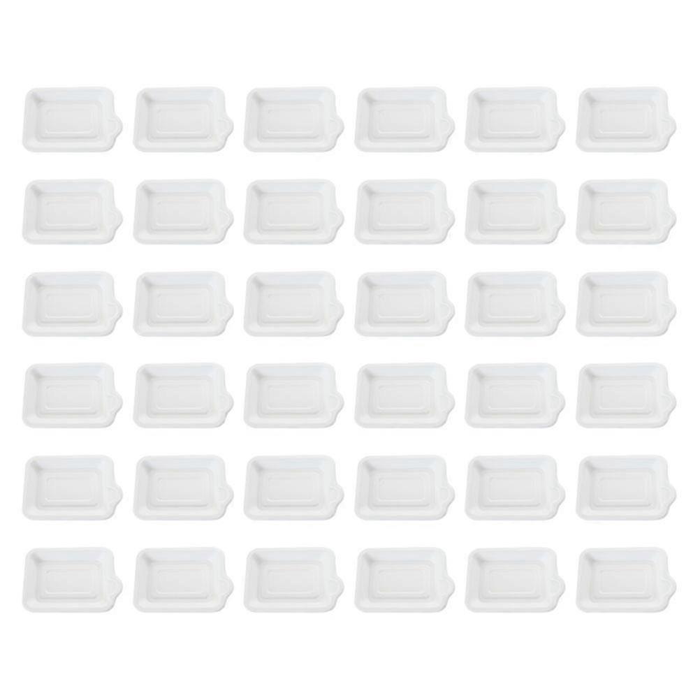 Biodegradable Sugarcane Plates for Serving 150Pcs White Rectangular Bbq Plates