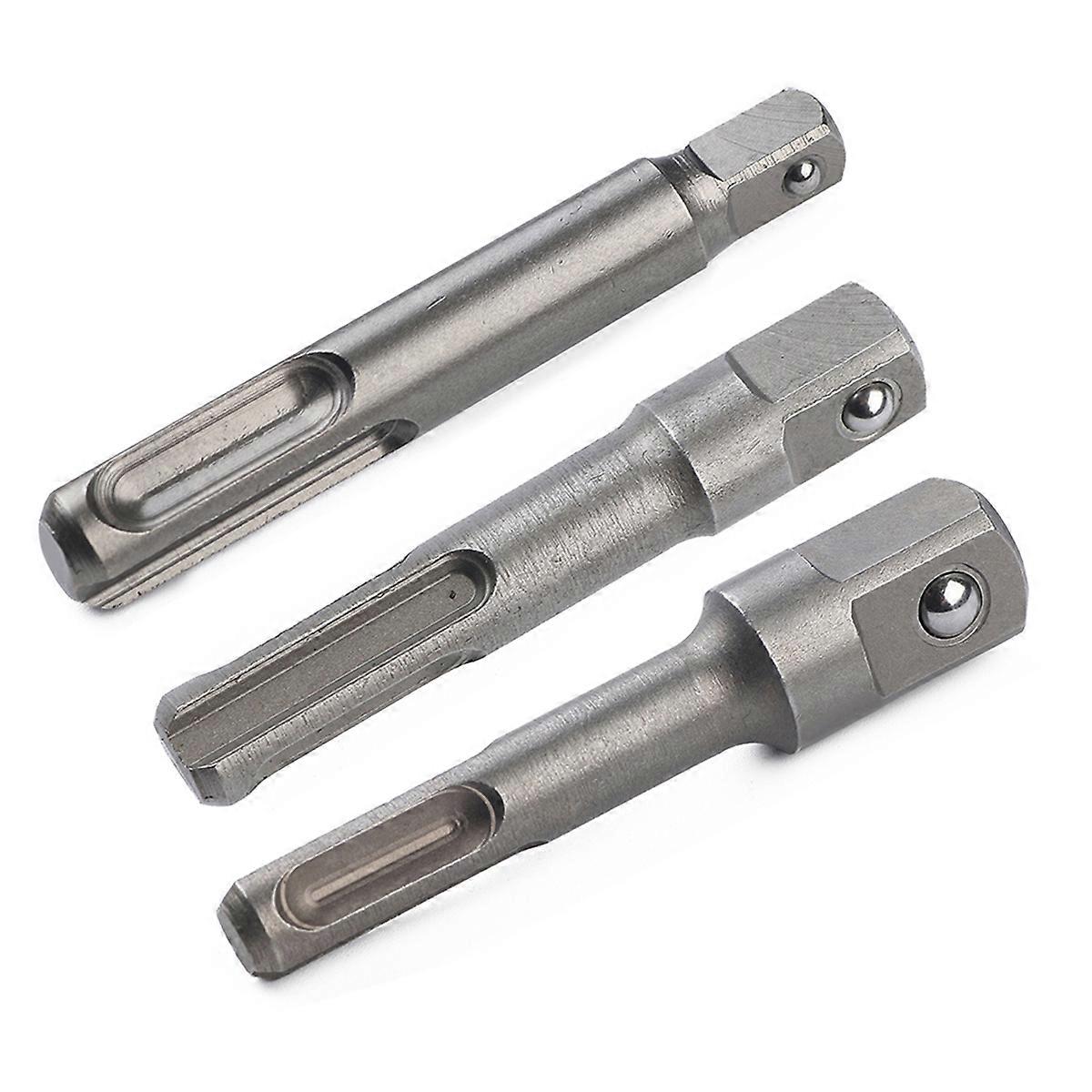 Silver Socket Adapter Set for Connecting Use 3Pcs Power Drill Bit Adapter