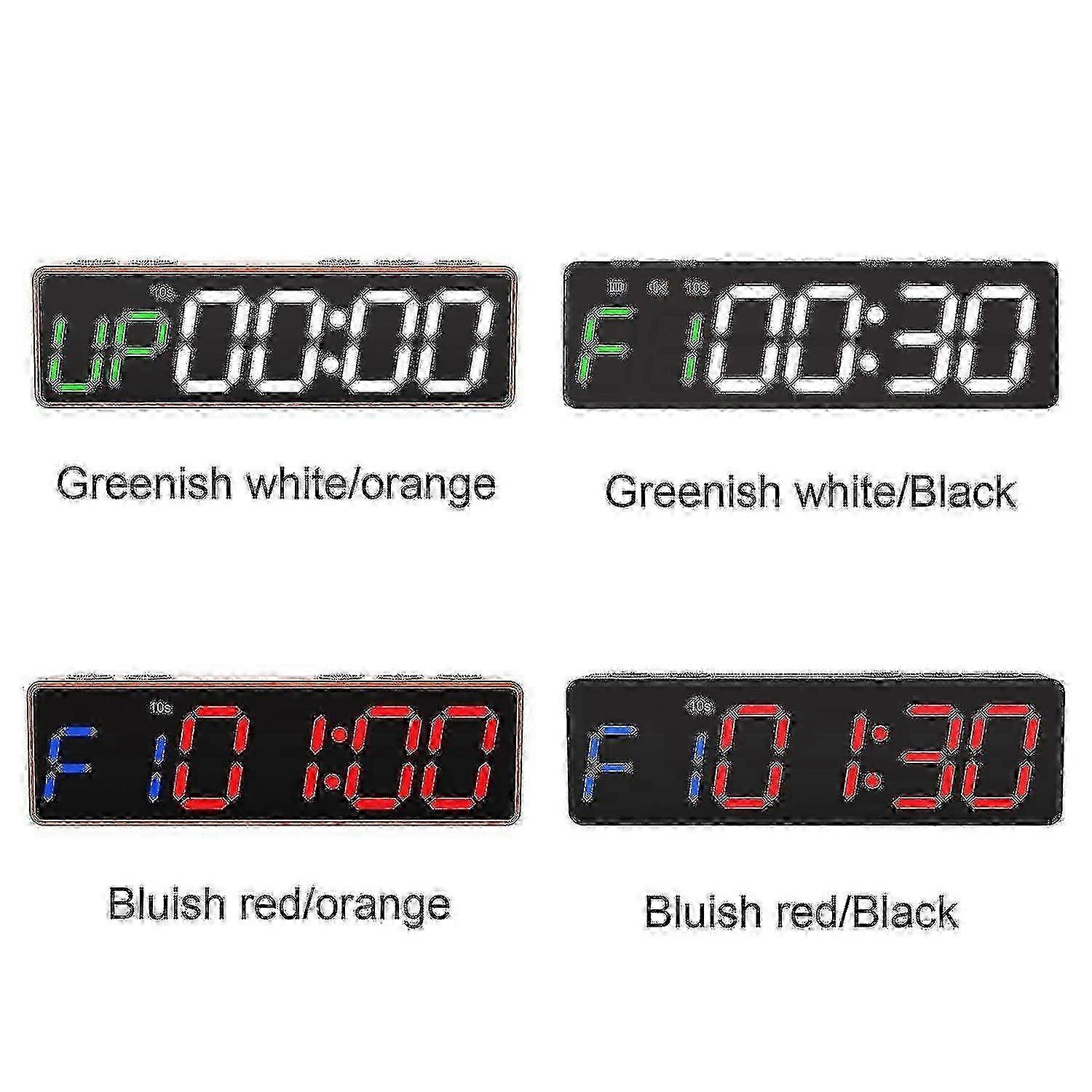 Fitness timer LED display wall clock
