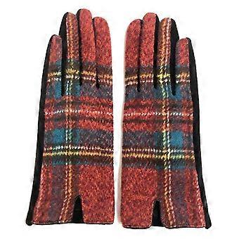 Touchscreen warme geruite handschoenen