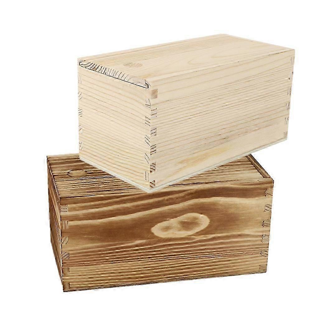 Wood Gift Storage Boxes 2Pcs Sliding Design