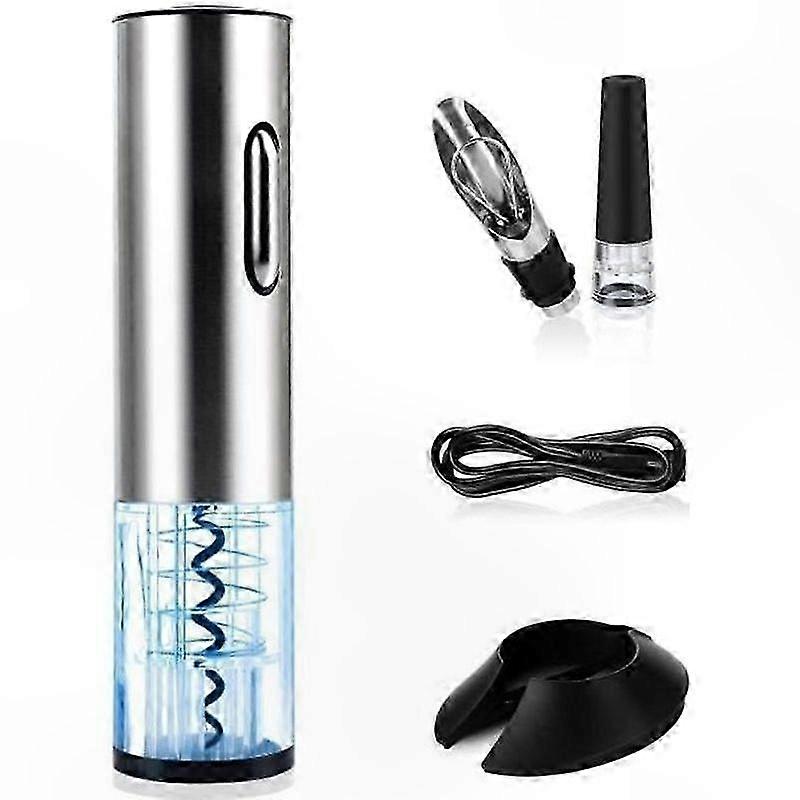 Automatic Wine Opener with Electric Corkscrew and Bottle Opener Functionality