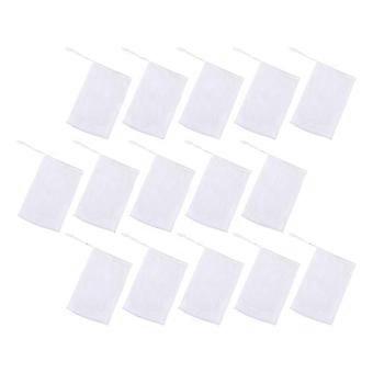 Foaming Mesh Soap Pouch, PE Material, Drawstring Design, for Cleansing and Soap Storage, Quick Drying, 50Pcs White Soap Bags