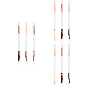 9Pcs Dual-Ended Eyeshadow Brush for Makeup Heart Shape Silicone Brushes