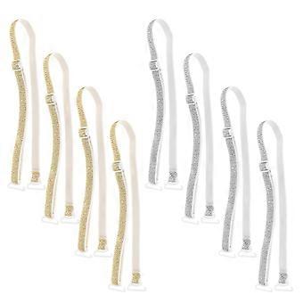 Adjustable Bra Strap Clips Non-Slip Holder for Women 16Pairs Assorted Color