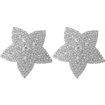 Carnival & Hollywood Rave Party Rhinestone Tassel Nipple Pasties, Reusable Breast Petals for Festival Stage Wear Replacement Part