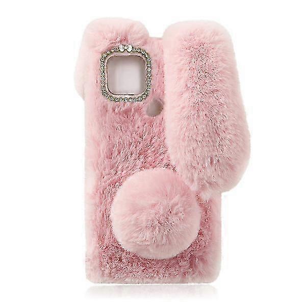 Chic Phone Shell Plush Rabbit Shape Phone Protector compatible with Pixel 4a 5G-brnv