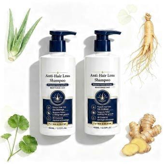 Rosemary Anti Hair Loss Shampoo 400ml - Botanical Herbal Essence for Men & Women, Oil Control, Reduce Breakage, Nourish Scalp yfsy