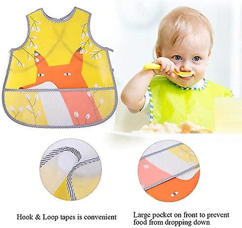 Bavoir Avec Manches Imperméable - Pour Bébé 6 à 36 Mois, Protection Intégrale, Lavage Facile, BLW
