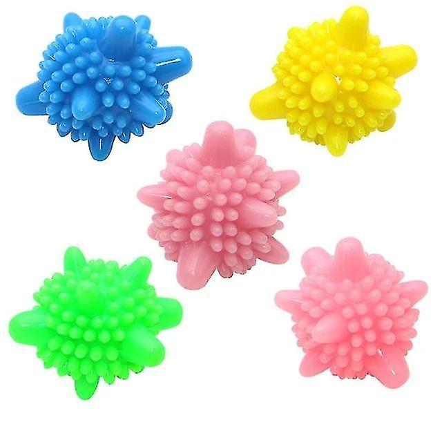 Color mixing Magic Reusable Laundry Starfish Shape Solid Cleaning Ball 5 Pcs For Household