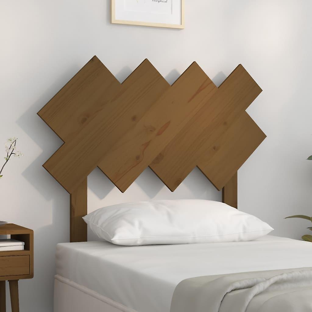 Headboard Honey Brown 92x3x81 cm Solid Pine Wood