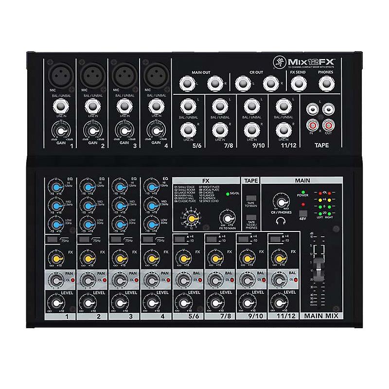 Mackie Runningman Mix12fx Mix Series 12-channel Compact Mixer With Fx Effects For Live Sound Mixing Stage/studio Recording