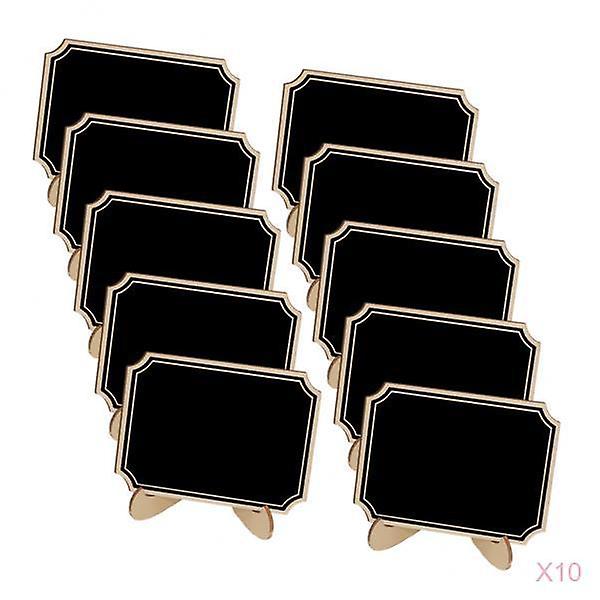 100Pcs Mini Wooden Rectangle Blackboard Table Tabletop Chalkboard 10x7.5cm