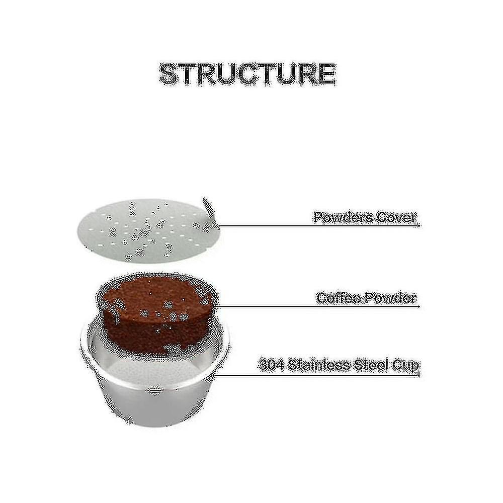 Pod filtrant réutilisable pour capsule de café en acier inoxydable plastique rechargeable Gustob