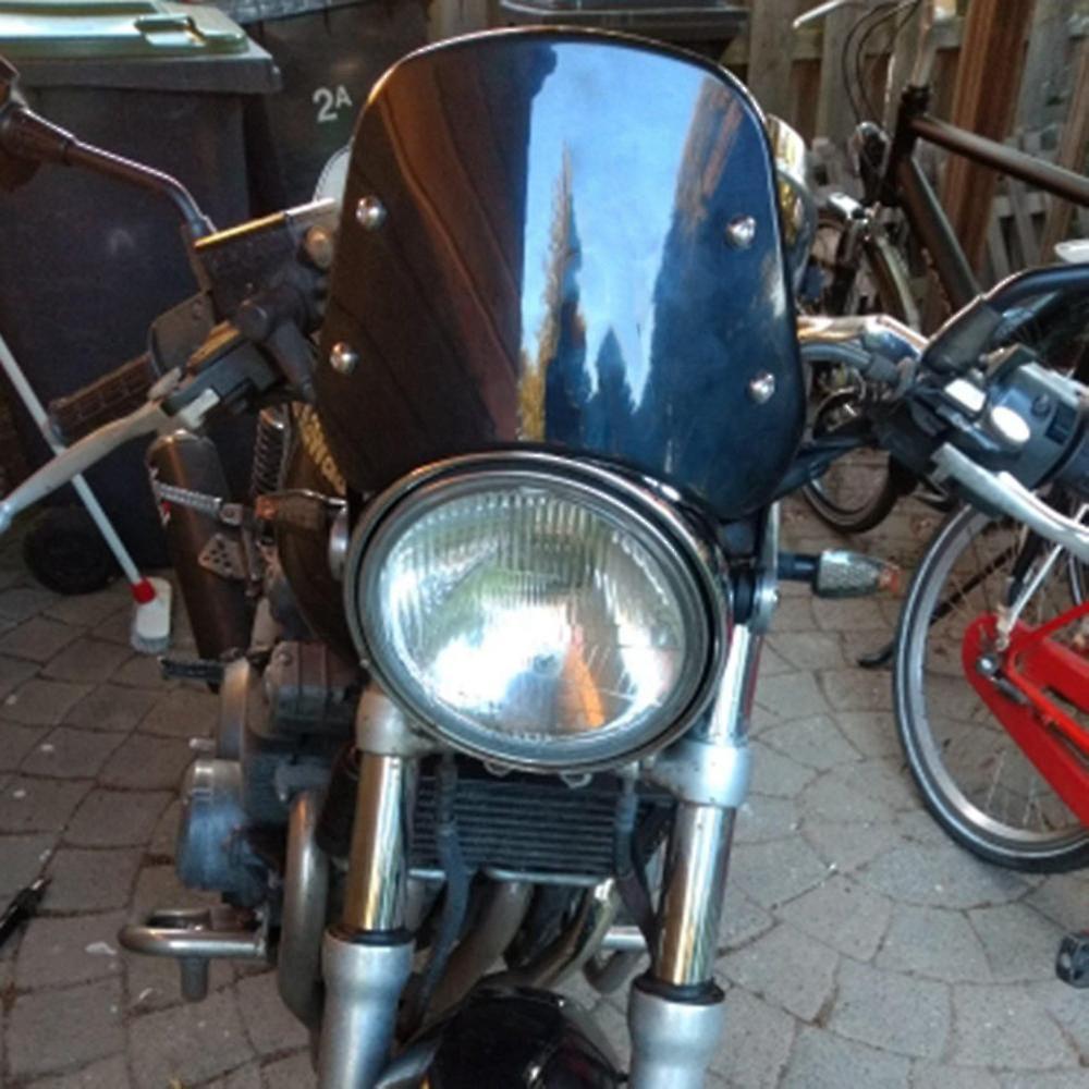 2x 5-7 Inch Motorcycle Headlight Windshield Wind Deflector Windscreen Universal For