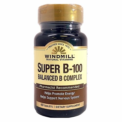 Windmill Health Vitamin B Complex Super, 60 Tabs (Pack of 1)