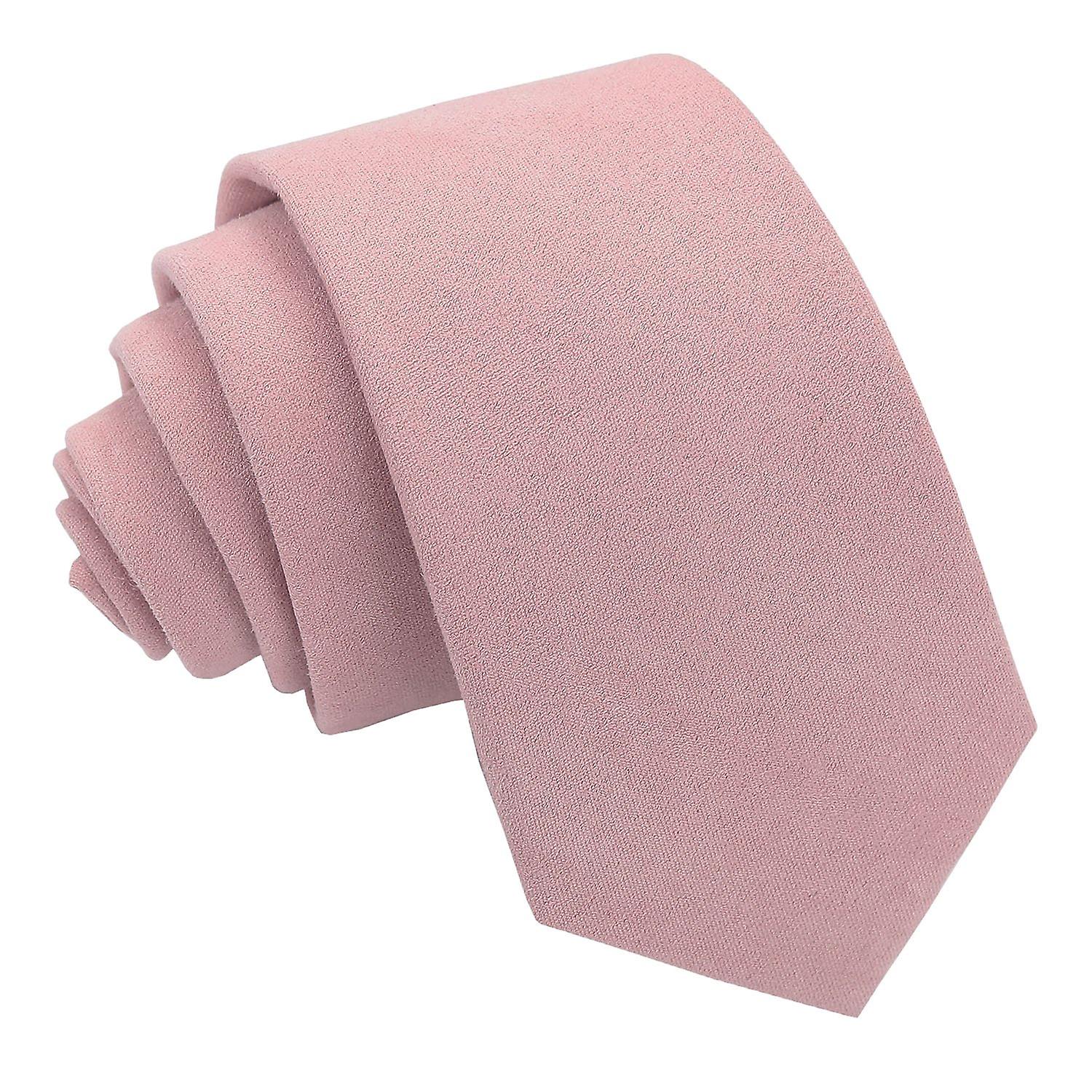 Støvet lyserød ruskind Slim slips