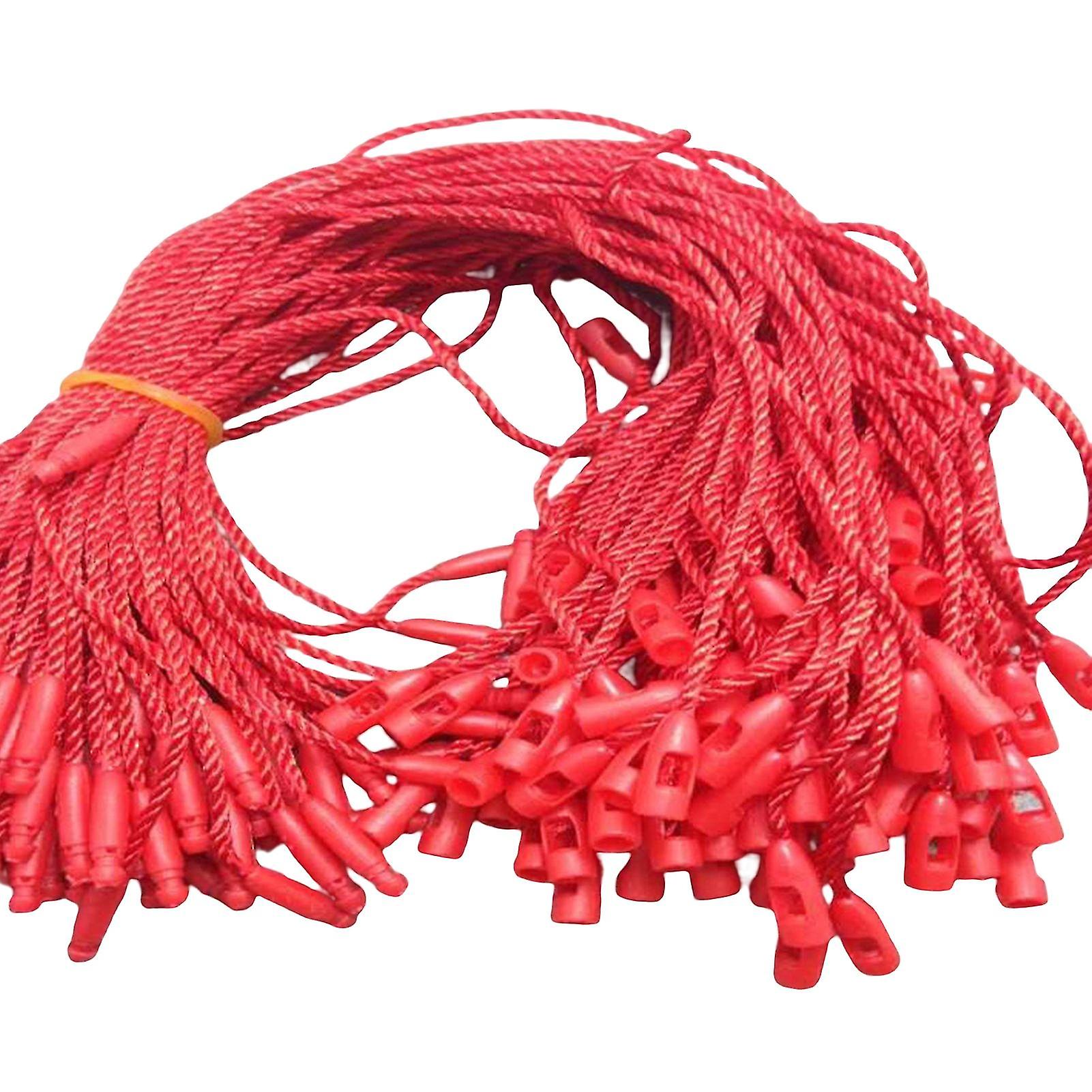 100pcs Hang Tag Strings Firmly Tear-resistance Clothes Tag Ropes With Fastener Hook Daily Use Mengxi