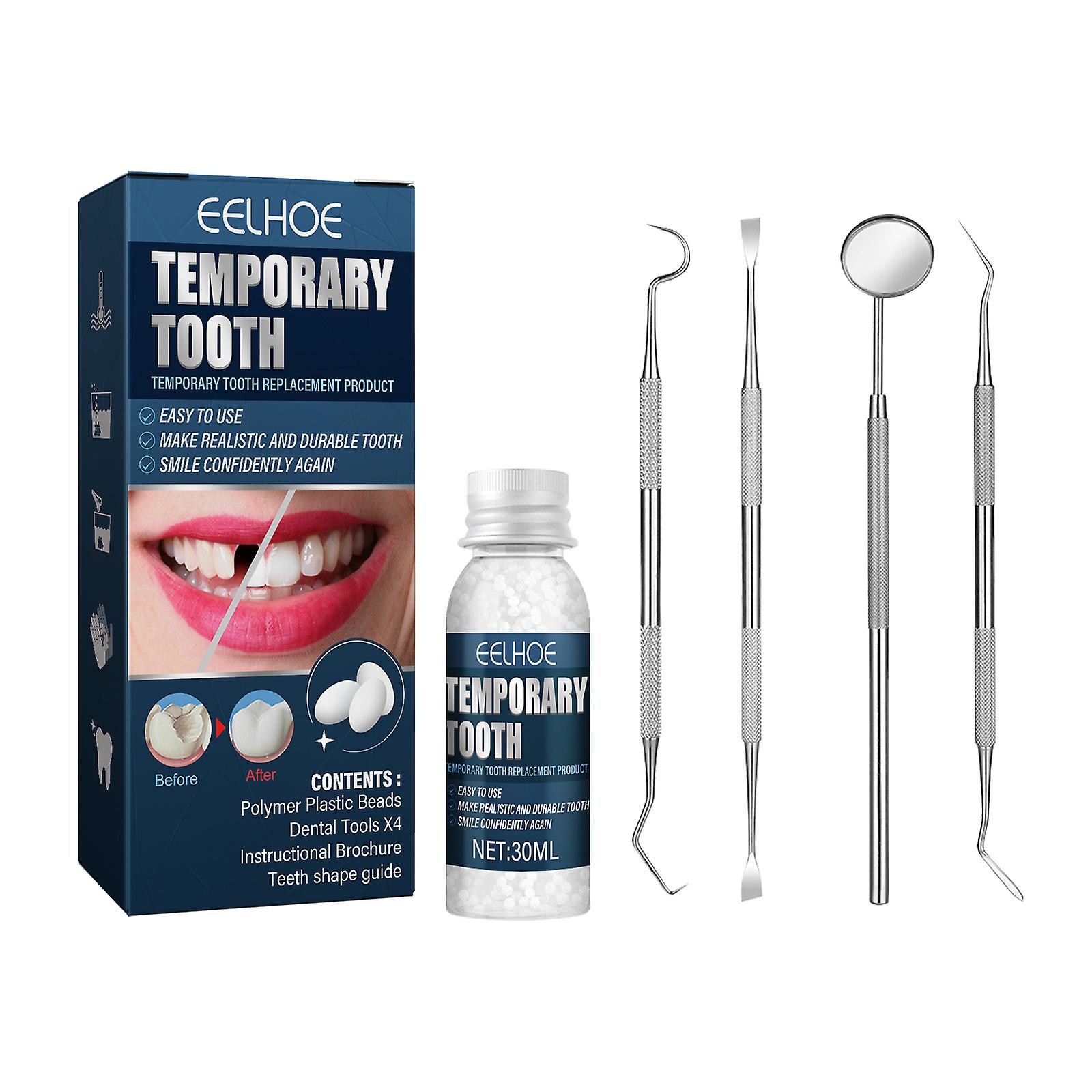 Tooth Repair Kit, Temporary Teeth Filling Repair Kit, Fixing The Missing And Broken Tooth Replacements Restore Your Smile