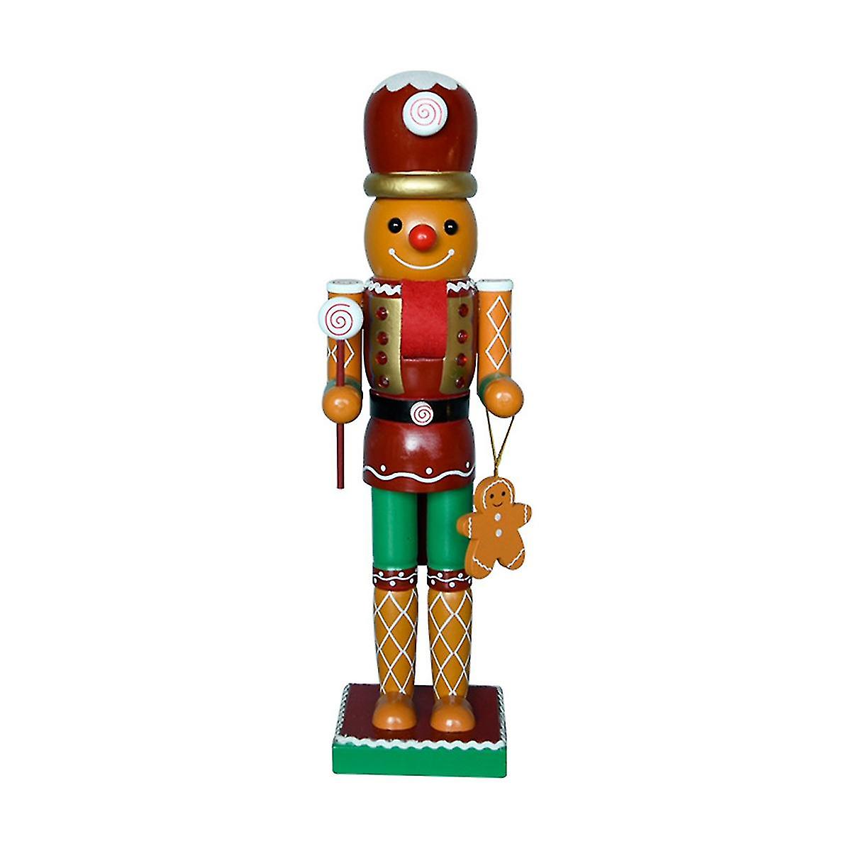 Nutcracker Wooden Christmas Decor Xmas Gingerbread Ornaments Party Man Puppet Figures Elf Decoratio