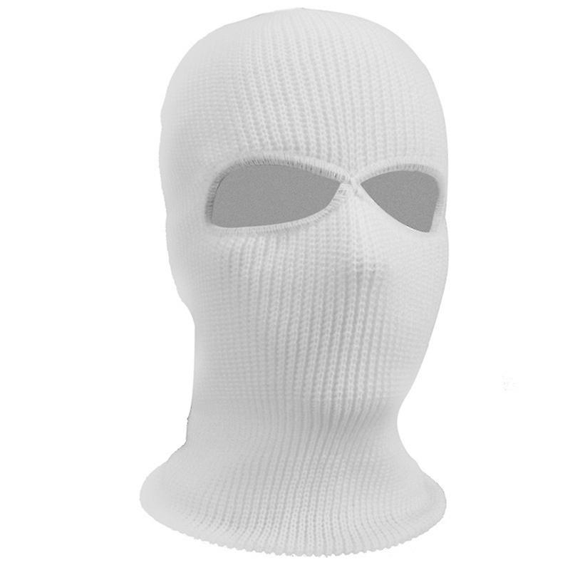 Winter Knit Cap Warm Soft 2 Holes Full Face Ski Hat Balaclava Hood Army Tactical