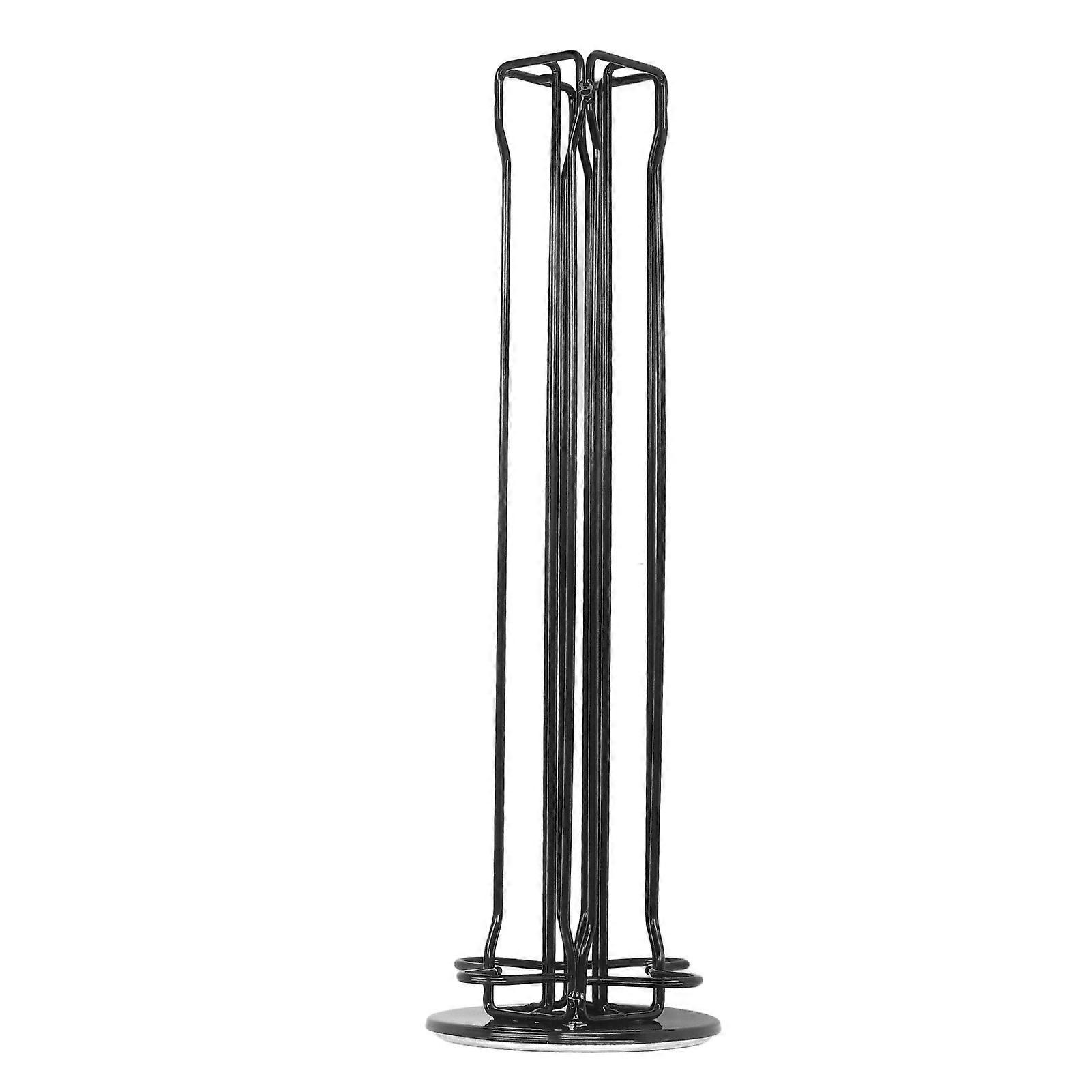 40 Capsule Coffee Pod Holder 360 Degree Rotating Carousel Storage Organizer Dispenser for Nespresso Capsule Black 