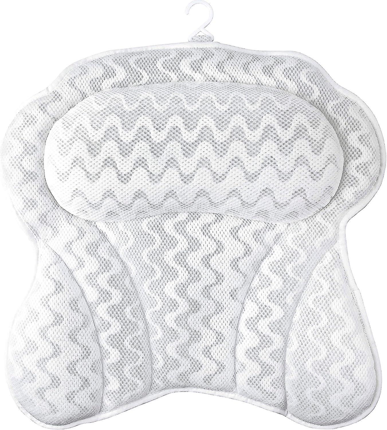 3d Mesh Bathroom Bath Pillow Bath Bath Cushion Soft Bath Pillow(white)