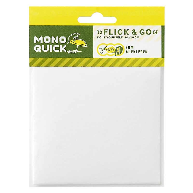 Glue patch, white - Patch, iron-on patch, size: 10.0 x 20.0 cm
