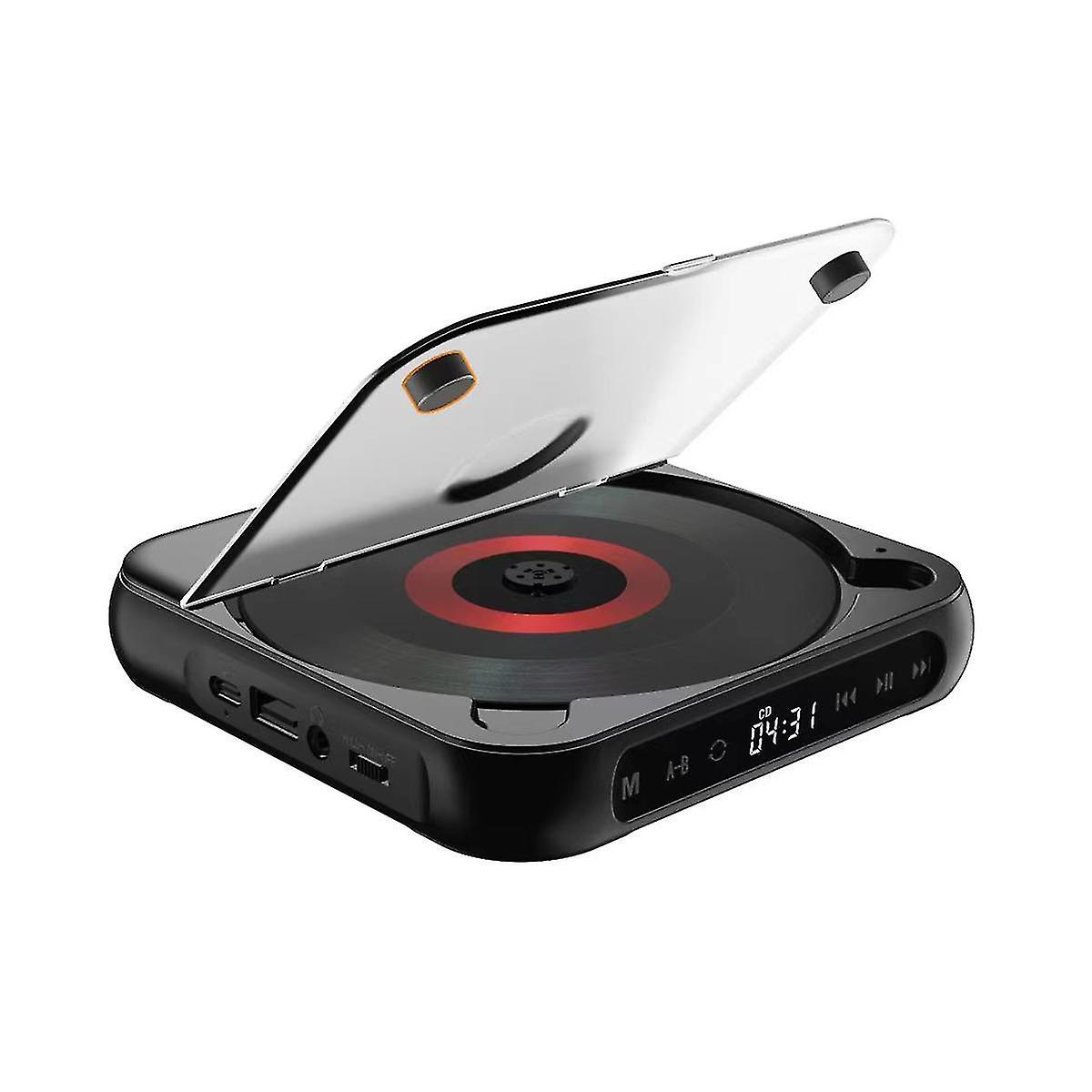 Portable Cd Player Bluetooth Speaker,led Screen, Stereo Player, Wall Mountable Cd Music Player With