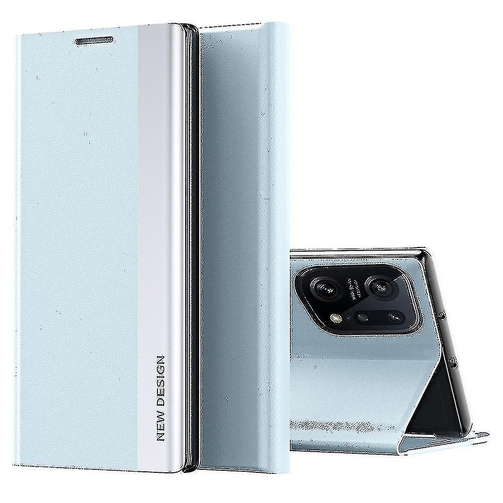 For Find X5 Pro Electroplating Pu Case Stand Absorption Phone Cover