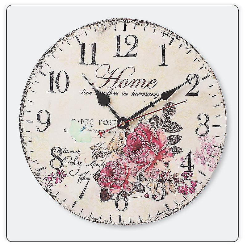 Flower Vintage Clock 30 Cm