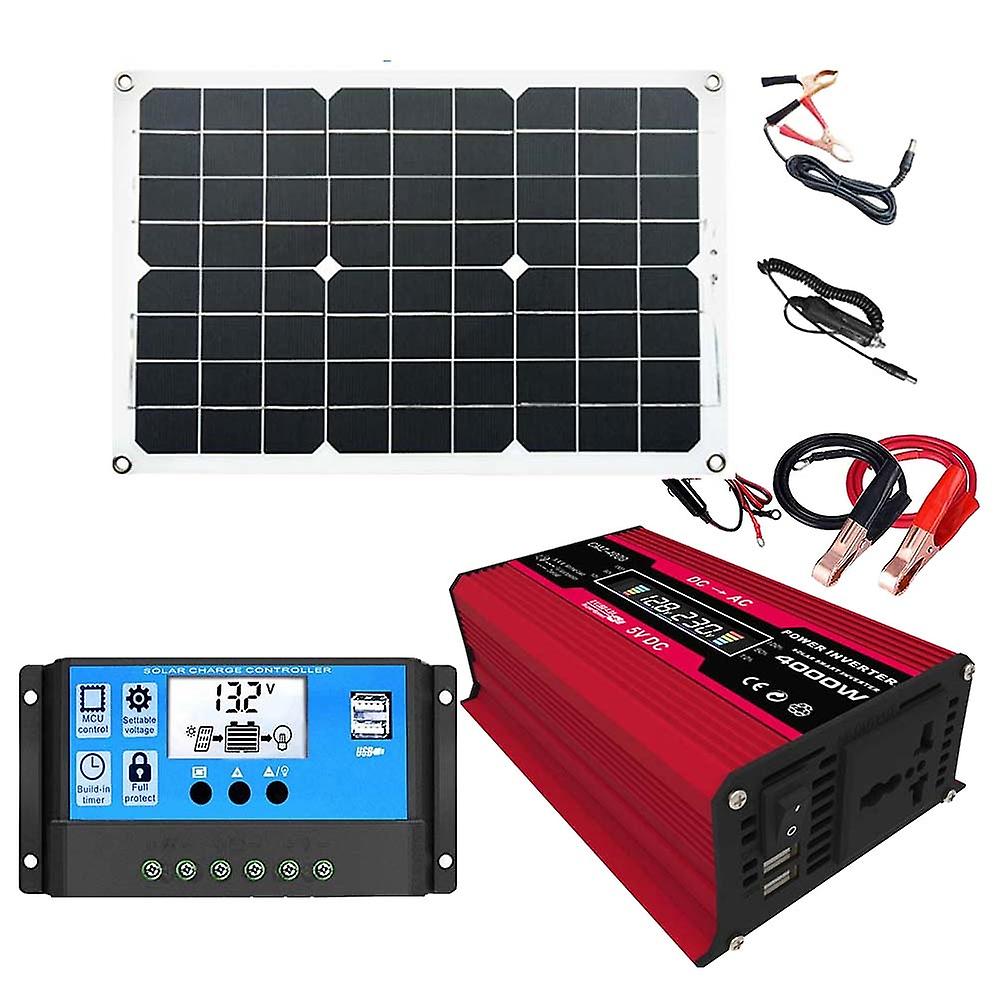 Zhi Zun Home Solar Power System, Specification: Red 12V To 220V Red 12V To 220V