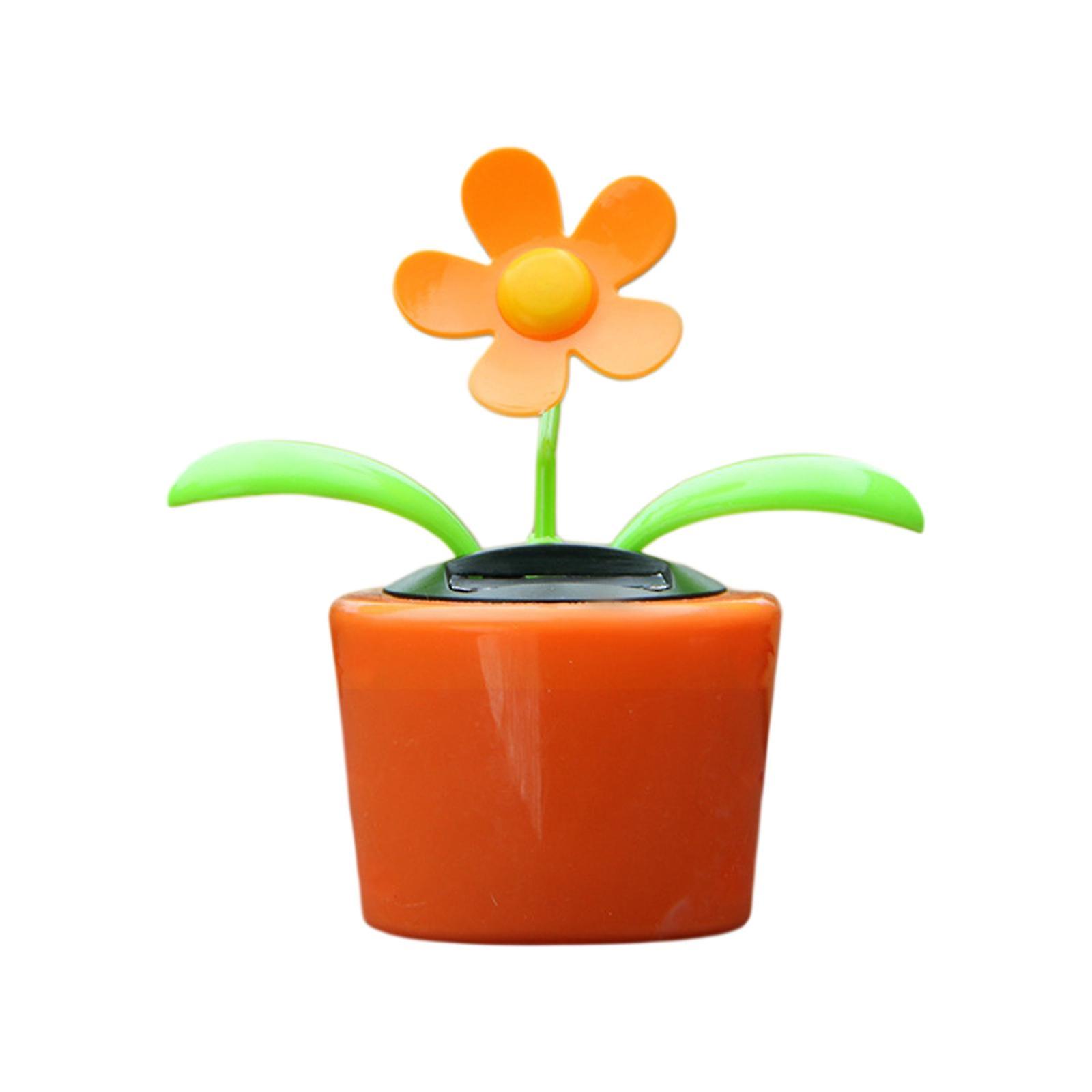 Solar Powered Dancing Flower Bobble Head Toy Nodding Head Solar Dancing Toy Blue
