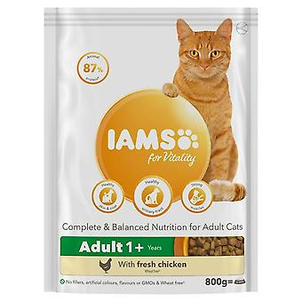 Iams Vitality Adult Cat Dry Food Chicken 800g
