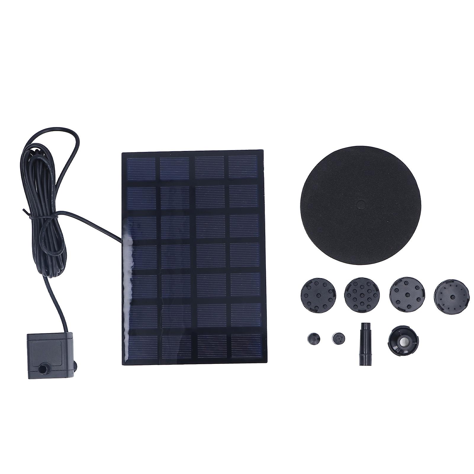 Solar Fountain Multifunctional Solar Powered Floating Fountain for Birdbath Pond Pool Fish Tank 7V 2.5W