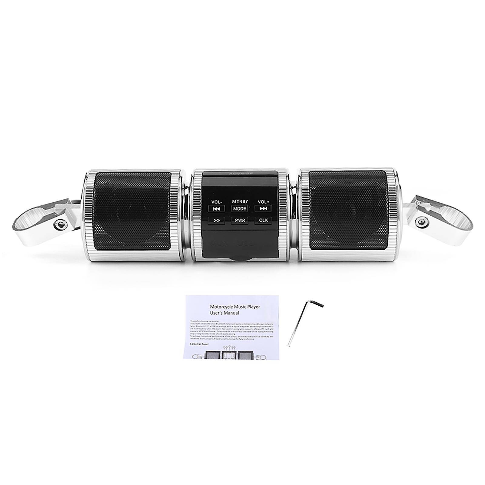 Wireless o: Waterproof Motorcycle Stereo Speaker System with USB/SD