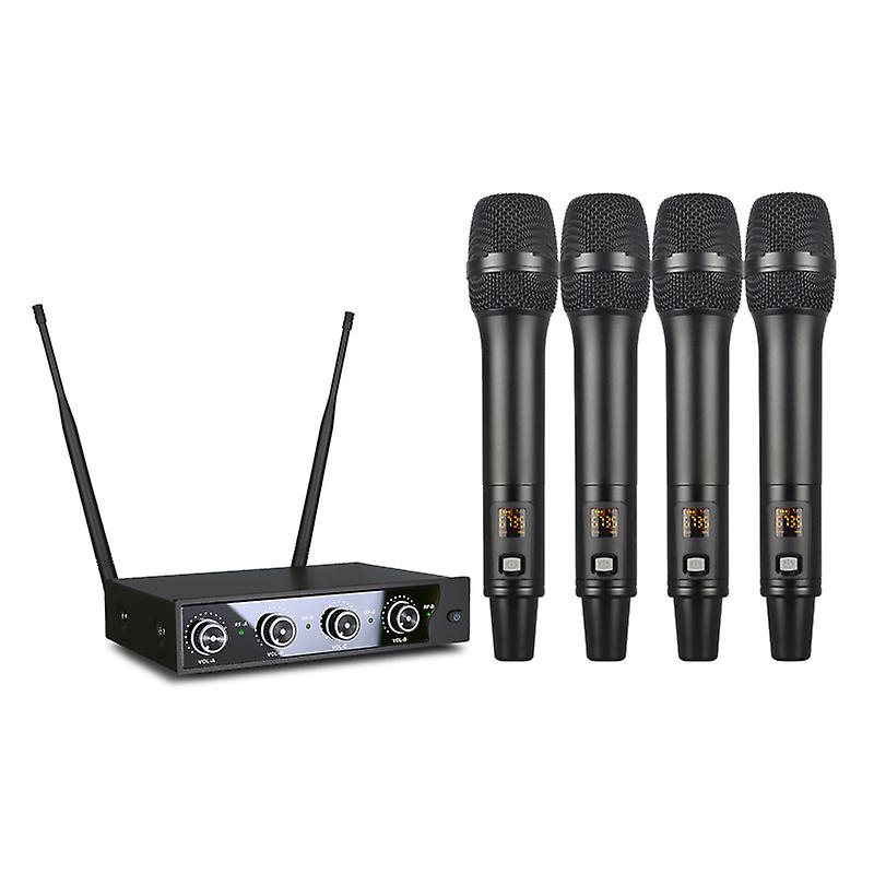 INF Professional Wireless Microphone in 4-Pack with Fixed Receiver