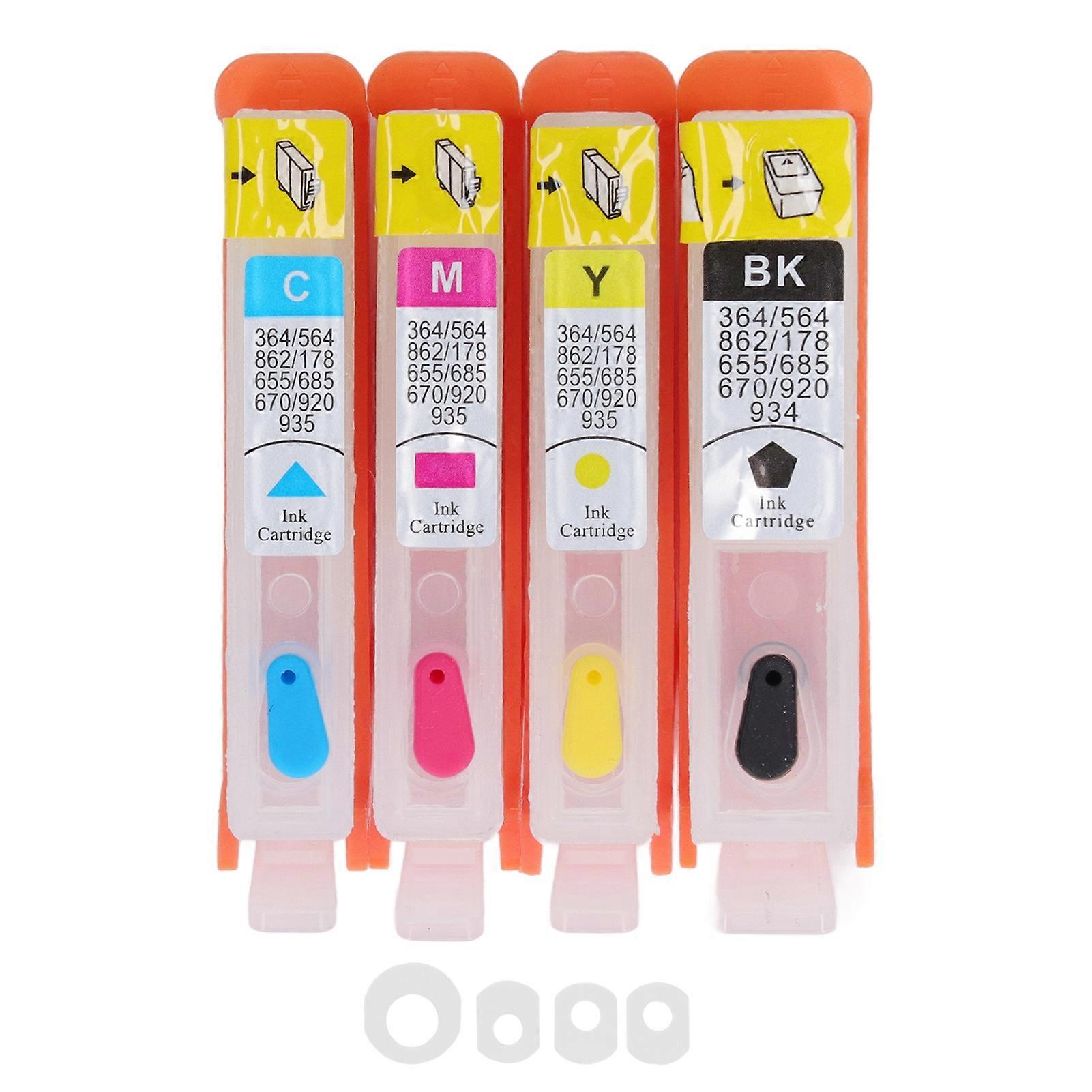 4PCS Ink Cartridge Permanent Chip Smooth Output Large Capacity 4 Colors Replacement for Printer for HP 685