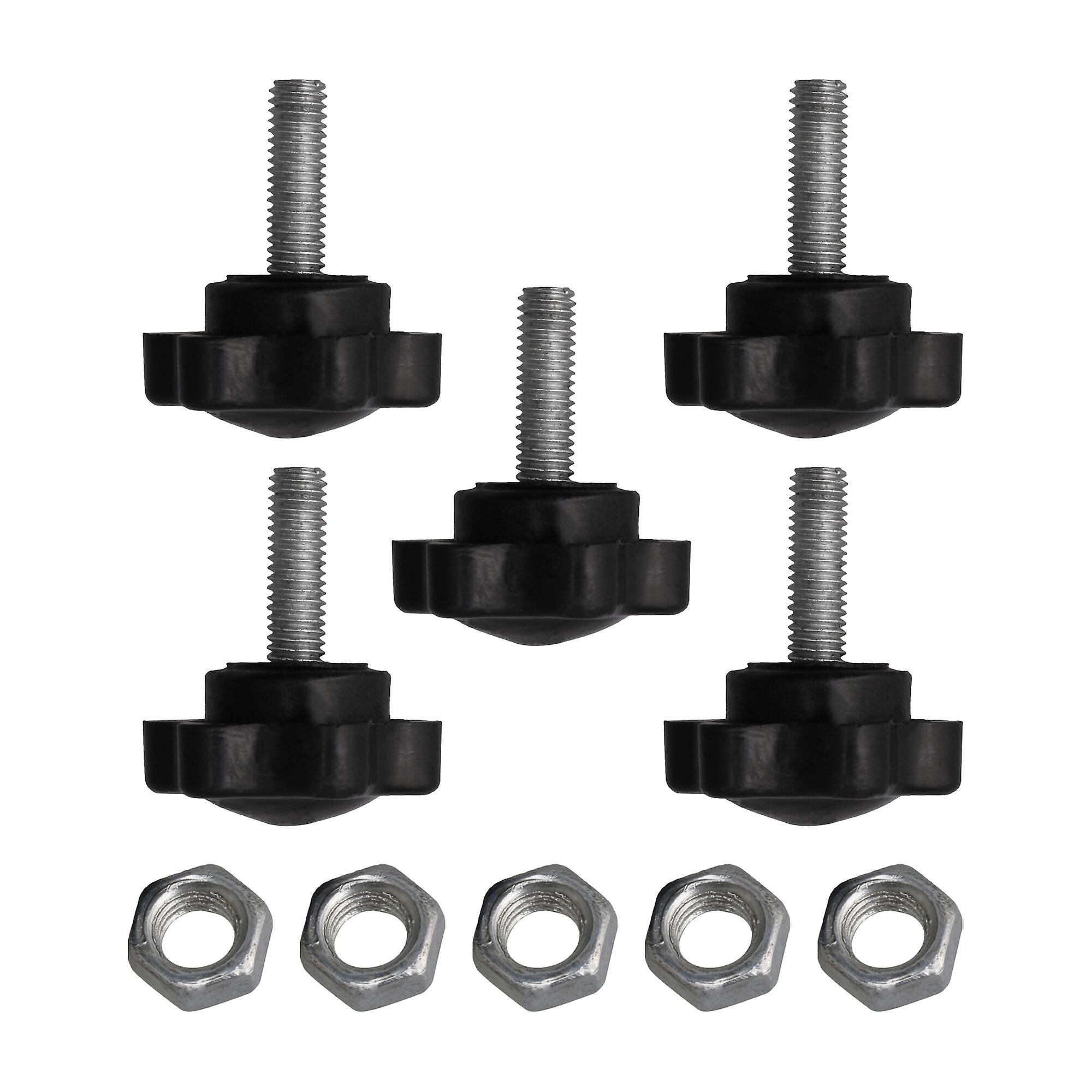 5 Pcs Hex Shaped Knobs Handle M5x16mm Black for Music Stand Installation