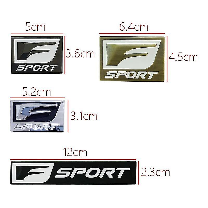 thumbnail image 4 of FeiKong Emblema deportivo F con logotipo de metal 3D para guardabarros de coche, insignia para maletero, calcomanía para Lexus RX Nx Is 300 Is350 Ct 200h Gs F Sport, accesorios adhesivos, 4 of 5