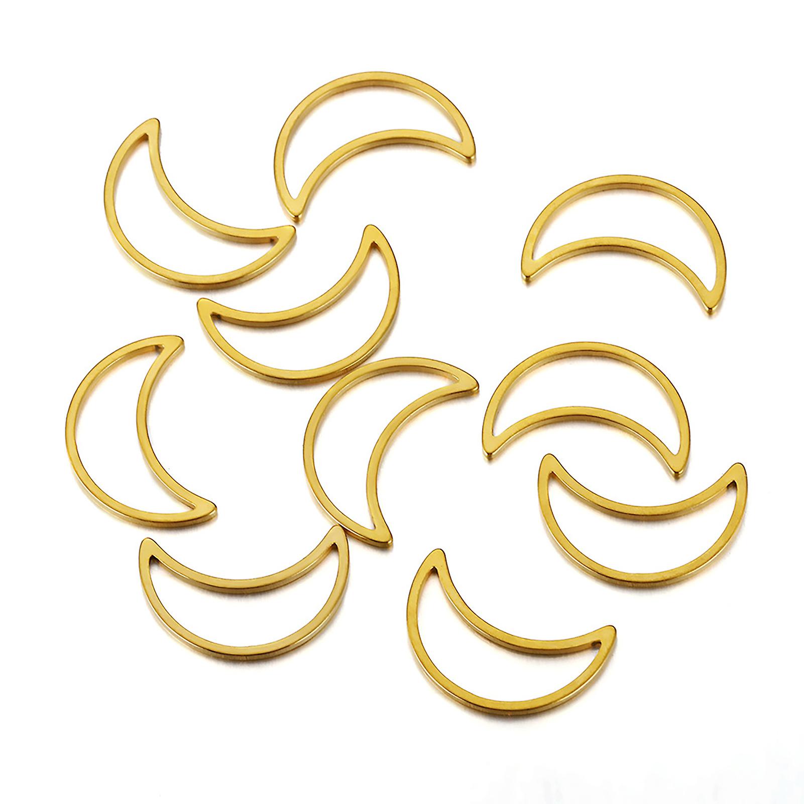Moon Charms Bracelet Accessory Gold/Steel Color Jewelry Making Accessory for Jewelry Crafts Making