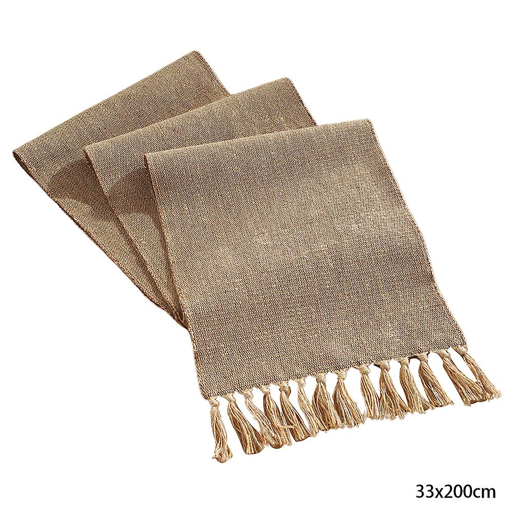Table Runner With Tassels Retro Unique Style Decor Gathering Holiday