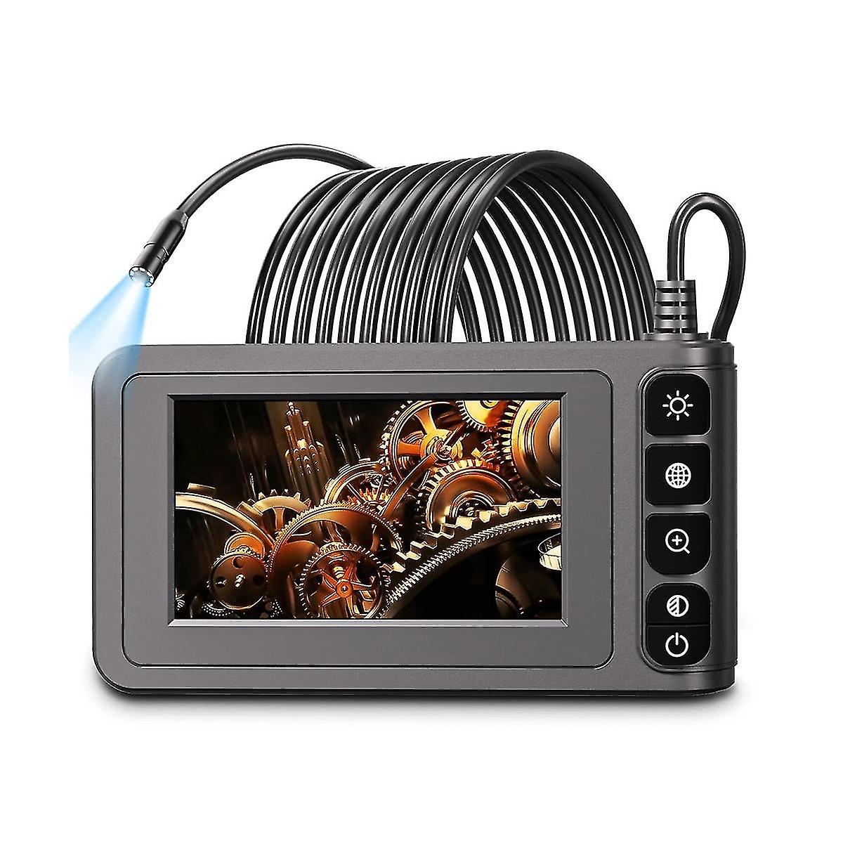 Endoscope Borescope Camera With Light 43inch Lcd Screen Camera Handheld Waterproof Sewer Inspection 