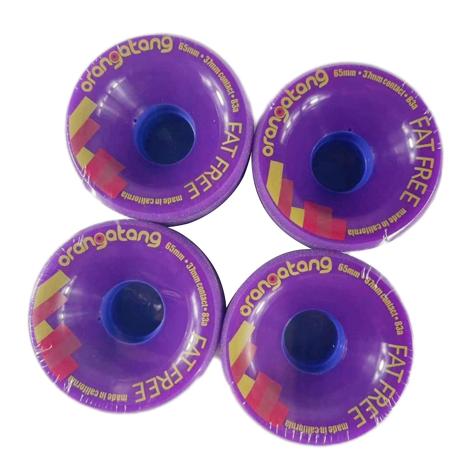 4x Longboard roues fournitures réparation pour freeride carving descente croisière violet
