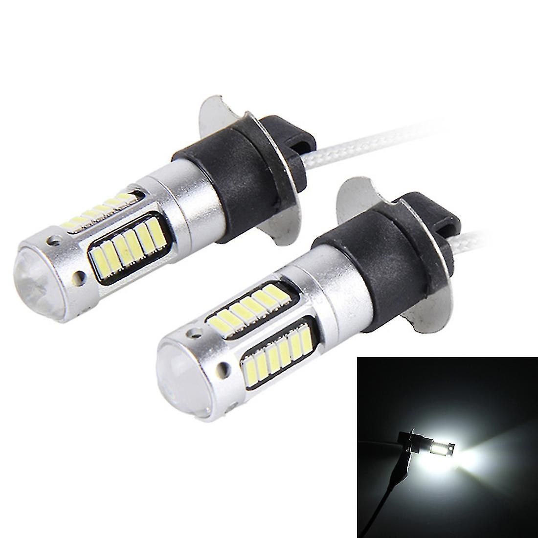 2 kpl H3 10W 30 SMD-4014 LEDit auton sumuvalo, DC 12V