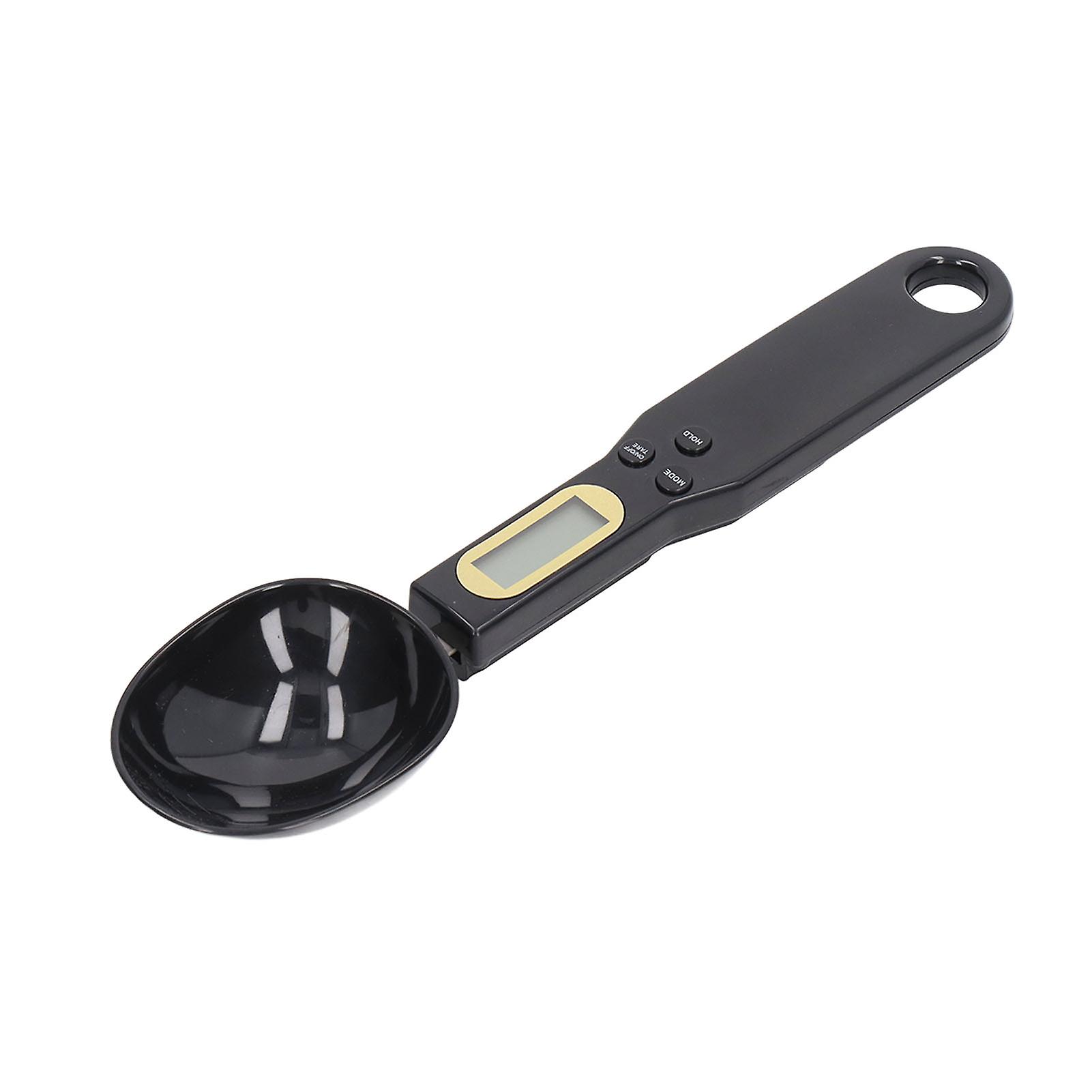 Digital Black Food Scale Spoon 500g Max, 30ml Capacity, ABS