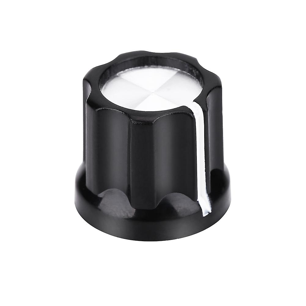 10Pcs Black Silver Potentiometer Knobs for D Shaft Guitar 17x15x14mm