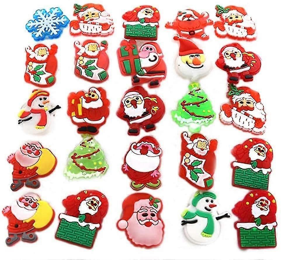 50 pieces random style Christmas brooch with flashing LED for children
