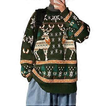 Vintage Christmas Sweater Men Women Pullover Autumn Aesthetic Knit